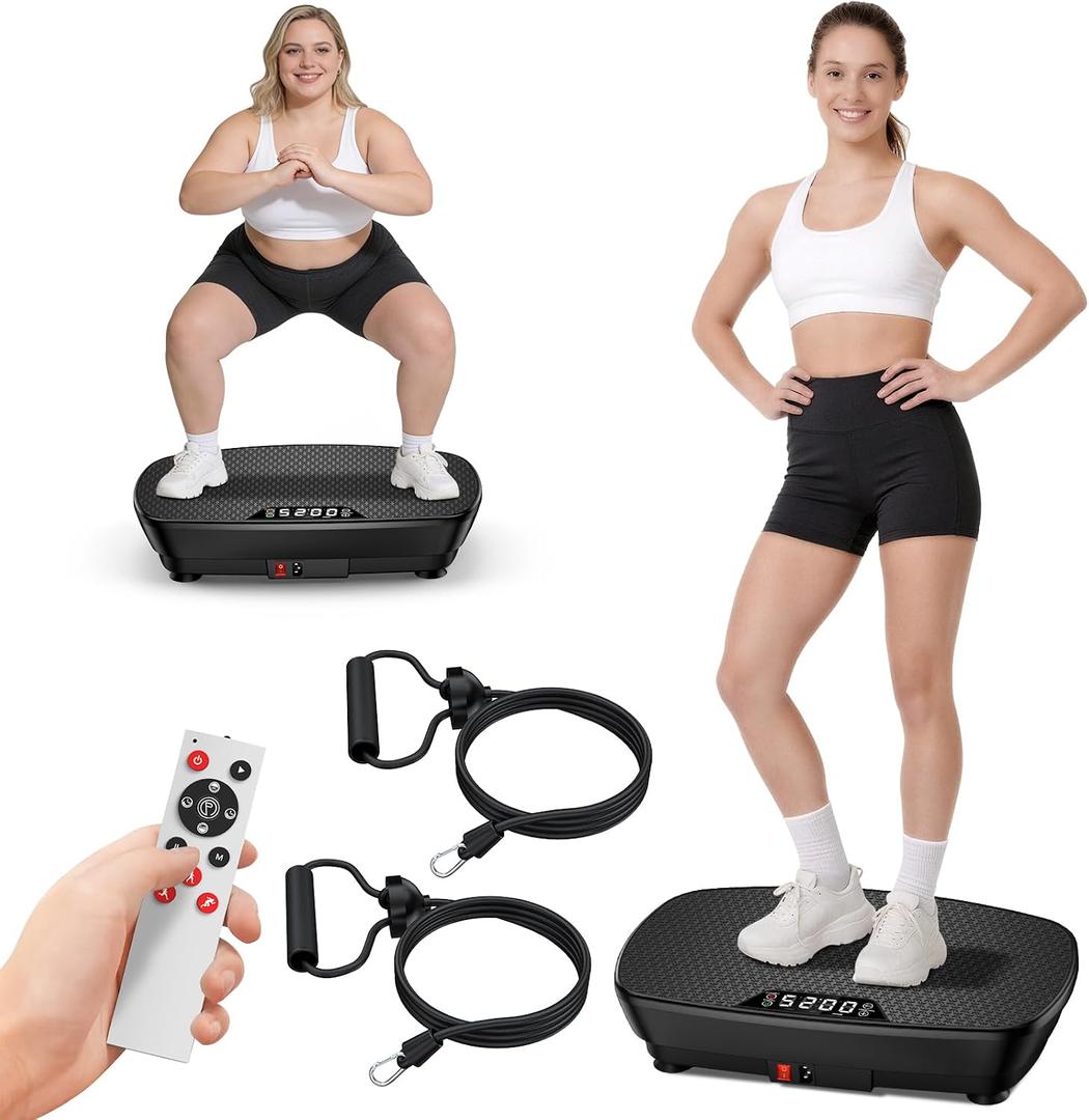 Vibration Plate Exercise Machine for Lymphatic Drainage, Vibration Platform for Weight Loss, 400 Lbs Capacity Shake Plate Full Body Workout Vibrate Fitness Platform for Home Women Men