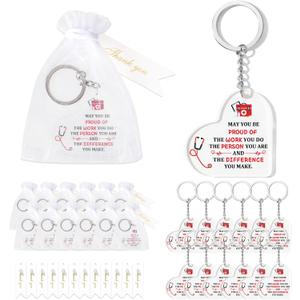 2 x 36 108 Pcs Nurse Gifts Bulk Nurse Keychain, RN Graduation Gifts for Nurses Week Gift for Nursing Appreciation Gift