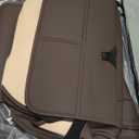 YIERTAI Truck Seat Covers for Chevy Chevrolet Silverado GMC Sierra Custom Fit 2007-2025 2026 1500 2500 3500HD Trail Boss Z71 Crew Double Extended Cab Waterproof Leather(5 PCS Full Set/Brown)