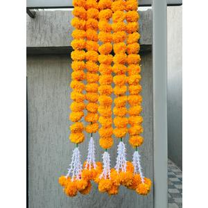 THE ART BOX Mango Yellow Marigold Garland Pack of 5 Pcs - 5 Feet Each Diwali Decorations Indian Wedding Decoration Artificial Fake Strand Flower Garland Christmas Backdrop Decor THE ART BOX Mango Yellow Marigold Garland Pack of 5 Pcs - 5 Feet Each Diwali Decorations Indian Wedding Decoration Artificial Fake Strand Flower Garland Christmas Backdrop Decor