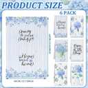 6Pcs Spring Hydrangea Kitchen Towels Set Blue Floral Butterfly Hand Dish Towels Blue Hydrangea Microfiber Dishcloths Kit Spring Tea Guest Towel Kitchen Bathroom Home Decor Housewarming Gifts