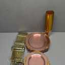 Hioasis 175pcs Clear Pink Plastic Plates - Elegant Disposable Dinnerware Set Suitable for 25 Guests Include 10.25" Dinner & 7.5" Dessert Plates, Cutlery, Napkins, Cups for Party & Wedding