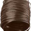 230Ft/1.1Lb Wicker Repair Kit, Wicker Repair Supplies, Flat Plastic Rattan Weaving Material for Rattan Patio Furniture Sofa Chair Table Repair and Storage Basket (Dark Coffee with Ribbing)