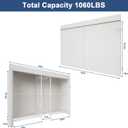 Ulif E12C Max Heavy Duty Closet Organizer System，Freestanding Clothing Rack, Adjustable Garment Rack 83" W x 16" D x 76.5" H Holds 1060 lbs, White Clothing Rack with White Dustproof Cover