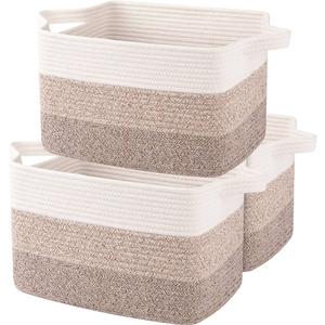 OIAHOMY 3 Pack Storage Baskets for Organizing, 13''X9.85''X8.7'' Storage Bins,Woven Basket with Handles, Toy Storage Bin, Stylish Room Decor Basket