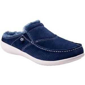 Spenco Women's Siesta Plush Slipper, Mid Blue, 9.5 W