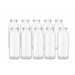 Glass Bottles For Decor Or Drinking 10 Pack