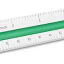 2 x Alumicolor Aluminum Engineer Color-Coded Solid Drafting Scale, 6IN, Silver