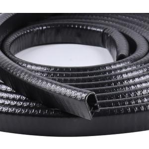 Black Edge Trim U-Channel Rubber Seal Edge Trim with Metal 1/2" X 3/8" - Fit Gap 3/64" to1/4 Car Door Edge Sealing Strip,PVC Weather Stripping with Steel, Metal Edge Protector, 12FT