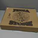 Pizza Stone 5 PCS Set, 15 x 12" Large Rectangle Pizza Stone Set for Oven and Grill with Metal Pizza Peels & Cutter Rocker, 0.6'' Thickened Stone Pizza Pan, Baking Stone for Pizza, Bread