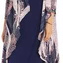 R&M Richards 2PC Flyaway Jacket Dress W/Graphic Crinkle Pleated Pattern & Solid Tank Dress Size 6