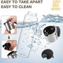 Vucchini Large Olive Oil Dispenser Bottle 17 oz - Auto Flip Condiment Container - Leakproof Vinegar Dispenser Glass Cruet Stainless Steel