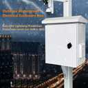 Outdoor Electrical Box 16'' x 12'' x 8'' One-Piece Ventilation Design Electrical Enclosure Box IP65 Waterproof Electrical Cabinet Street Light Box with Wall Hanging and Pole Mounting Parts