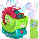 Bubble Machine for Toddlers Kids, Blower With 8oz Solution, Make Extra Large & Bubbles in Bubble, Maker Toy for Indoor Outdoor Birthday Party (Green)