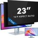 IPROKKO [2-Pack] 23 Inch Computer Privacy Screen Filter for 16:9 Widescreen Monitor, Removable 23in Anti Blue Light Glare Privacy Shield, Anti Spy Security Protector for Hp Dell Asus Acer Samsung