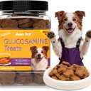 Just Try 15 oz Glucosamine Chondroitin for Dogs Hip & Joint Support Treats | Real chicken glucosamine chondroitin MSM green lipped mussel. Supports joint mobility flexibility. Crunchy training treats.