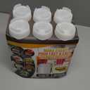 Set of 6 Inverted Condiment Squeeze Bottles 16 oz  Upgraded Design with Added Sealing Gaskets, Self-Closing Valve, Easy-to-Fill Clear Bottles for Sauces, Dressings, Ketchup, Mustard for Everyday Use