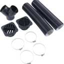 75mm Parking Heater Air Duct Vent Kit Hoses Clamps Y-Branch Connector Flat Air Vent Outlets Compatible with Eberspacher Webasto and More 5KW Chinese Air Diesel Parking Heaters