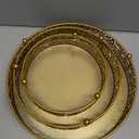 Hedume 3 Pack Cake Stand, Round Metal Cake Stands, 8" 10" 12" Dessert Display Cupcake Stands, Wedding Brithday Party Celebration Dessert Cake Display Plates-Gold