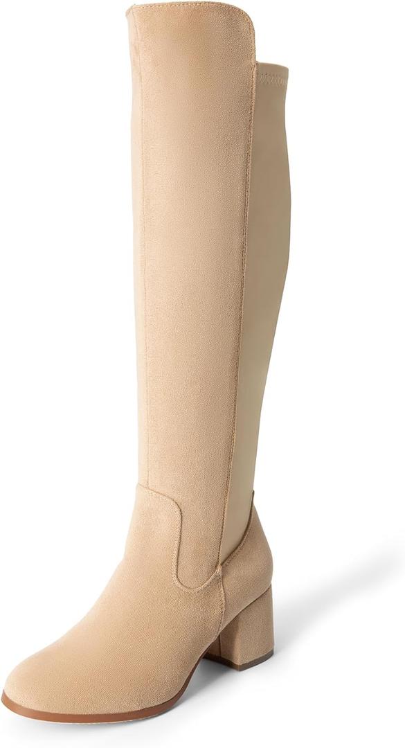 DREAM PAIRS Women's Knee High Stretchy Fashion Boots (7)