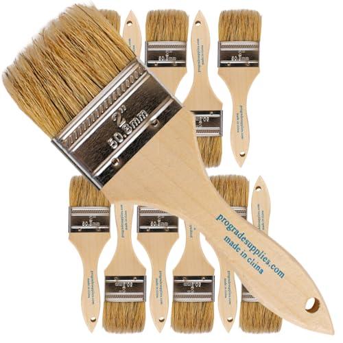 Pro Grade - Chip Paint Brushes - 12 Ea 2 Inch Chip Paint Brush Light Brown