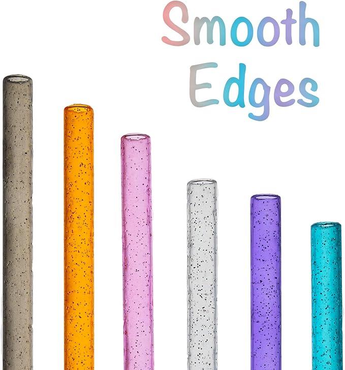 Manna 6 Pack Reusable Glitter Tritan Straws