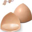 Double-Sided Sticky Bra Pads Inserts, Push Up Bra Inserts for Bikini Sports Swimsuit Reusable (Beige, M)