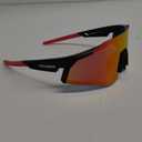 ROCKBROS Polarized Sunglasses for Men Women UV Protection Cycling Sunglasses Sport Glasses (Red Yellow)