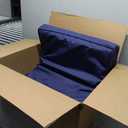 BFPETHOME Outdoor Dog Bed for Large Dogs, Waterproof, Orthopedic with Removable Washable Cover, Egg Crate Foam - 30 x 20in, Navy