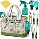 Heavy Duty Garden Tools Floral Set - Rust Proof, Non-Slip, Durable Gardening Supplies - Ergonomic Hand Tools - Ideal Gardening Gifts for Women, Men Mom, Dad
