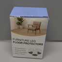 BUMACO Chair Leg Floor Protectors Square Chair Leg Protectors for Hardwood Floors Silicone Pads Covers to Protect Floors Clear-20 Pcs Square L (1-1/16" to 1-5/8")