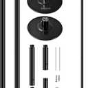 SereneLife Professional Upgrade Spinning Dance Pole - Portable & Removable Stripper Fitness Pole, Adjustable & Smooth Connection, Great for Workout & Exercise, Club, Bedroom, Home - SLDPBK (Black)