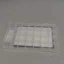 IOOLEEM 28 Grids Plastic Bead Organizer Box, Organizer Container Storage Box, Dividers for bead arts and crafts. (Clear)