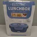 Herrfilk Electric Lunch Box Food Heater, 3 in 1 Ultra Quick Heated Lunch Boxes for Adults, 12V/24V/110V Portable Food Warmer for Car/Truck/Office With Fork Spoon and Insulated Carry Bag (Light Blue)