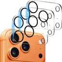 Dengduoduo 3 Pack Camera Lens Protector for iPhone 17 Pro Max, Tempered Glass, Ultra HD, 9H Hardness, Anti-Scratch, Case Friendly, Easy to Install [No Affect on Night Shots] (Clear)