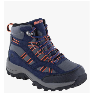 Northside Unisex-Child Rampart Mid Hiking Boot, 11, Navy/Orange