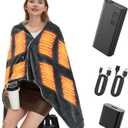 Portable Heated Blanket,Battery Operated with 20000mAH Battery,USB Heated Blanket,Cordless Electric Blanket with 3 Heating Levels and Timing Function,Softnees Heating Blanket for neeck and Shoulder