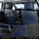 FLORICH Seat Cover Full Set Leather Car Seat Cover Front and Rear 5 Seats Full Coverage Seat Protector Waterproof Automotive Interior Cover Universal Fit for Most Car Truck SUV Decoration, Blue&Black