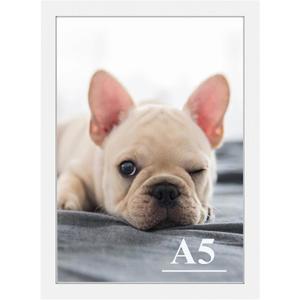 RUN HELIX A5 Picture Frame, Wall Gallery Photo Frames,Stable and Sturdy White Frame with High Definition Plexiglass,A5 Poster Photo Frame,Horizontal and Vertical Formats for Wall Hanging, White