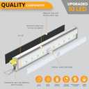 PeakPlus LED Motion Sensor Light, LED Battery Operated Lights, Under Cabinet Lighting, Stick On Lights, 10-LED Magnetic Wireless Motion Sensor Night Light for Closet, Counter, Stairway (2 Pack)