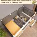 Cat Cage Cat Enclosure with Litter Box & Clear Sliding Door, Expandable Cat Playpen, Detachable Metal, Cat Cage Indoor and Outdoor, Ferret Cage