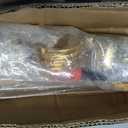 8FT acrylic curtain rod set for 96"windows, 1 1/2" diameter clear acrylic curtain rod with twenty curtain rings. Three gold yellow wall mounted brackets. Modern & clear look.