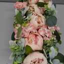 Pink Flower Centerpieces for Table, Pre-Made Artificial Peony Hydrangea Centerpieces for Dining Table Wood Fake Flowers Decorations for Wedding Living Room Office Bar Kitchen Table