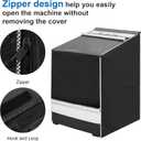 2 Pack Washer and Dryer Covers, Washing Machine Cover with Zipper Design Dustproof Waterproof Laundry Protect Cover Fit for Most Top and Front Load Washer and Dryer, W29”x D28”x H43” (Black)