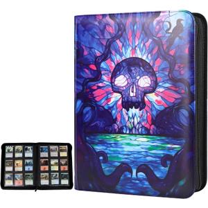 Katomula 360 Pockets Card Binder, MTG Card Binder, Double Sided Card Collection Album Folder with 20 Pages, Side-Loading Card Holder for MTG, TCG, Trading Card, Sports Cards-Swamp