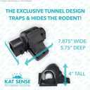 Kat Sense Covered Rat Trap & Chipmunk Trap, Prevents Accidental Triggering with Tunnel Design, Quick Action Pest Control Device, Indoor Outdoor Mouse Trap, Reusable Snap Style Rodent Control