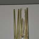 Gold Curtain Rods for Windows 32-50 inch with Twisted Cage Finials, Adjustable Curtain Rod Set with Brackets, Heavy Duty for Bedroom, Kitchen, Decorative 5/8" Diameter