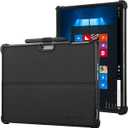 Hard Case for Microsoft Surface Pro11 Edition pro10 Pro 9 Funda para tableta Kickstand Cover Multiple Angle View PU Leather Pen Holder 13 inch Tablet Lightweight Hard Shell (Black)