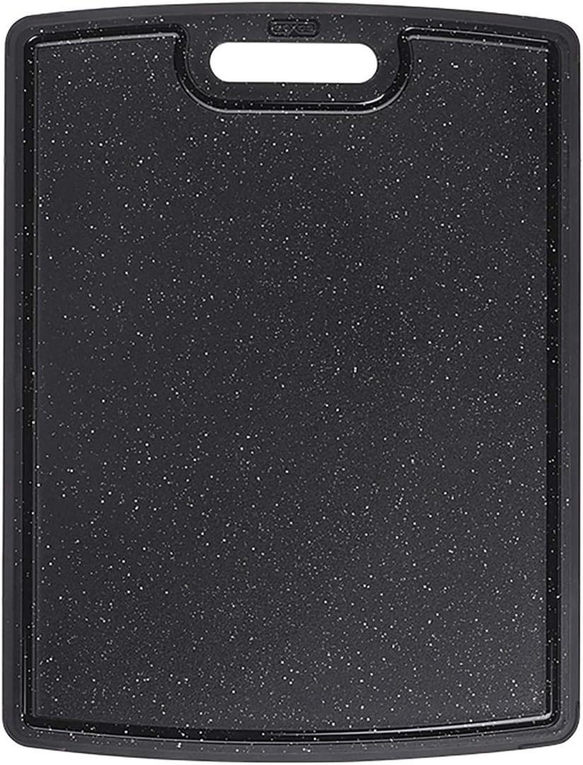 Dexas PolyDuO Reversible Cutting Board, 11 x 14.5 Inches, White and Midnight Granite