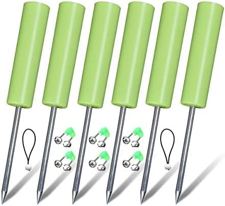 JBRUN Fishing Rod Holder, Fishing Pole Holders Ground, Rod Holders for Bank Beach Fishing, Beach Support Stand Reinforced PVC, Without Hurting The Rod Holder, Alarm Bells… 4 Pack